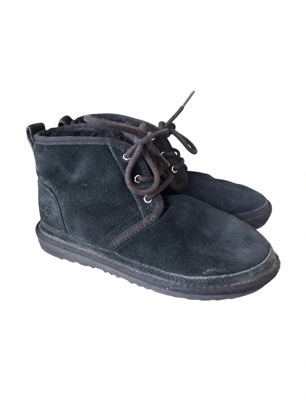 UGG Neumel II Black Suede Chukka Boot Size 3 Kids (EU 35)